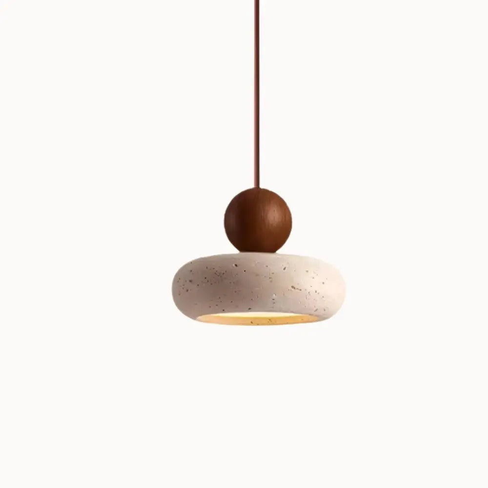 Suspension design minimaliste en travertin & bois | Alva NORDSIA