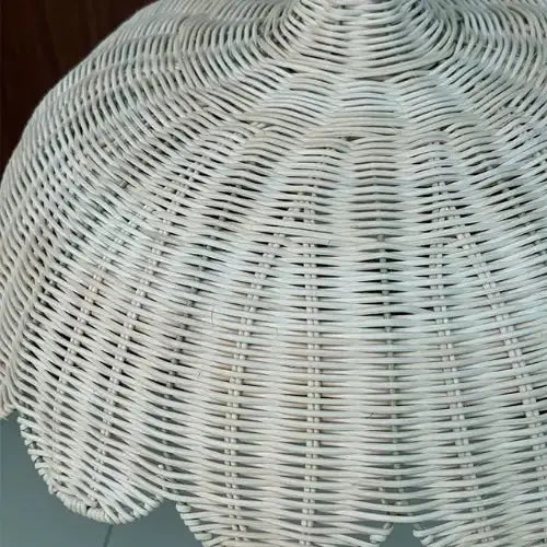 Suspension rotin naturel ondulé Ø 45 cm | Hedda NORDSIA