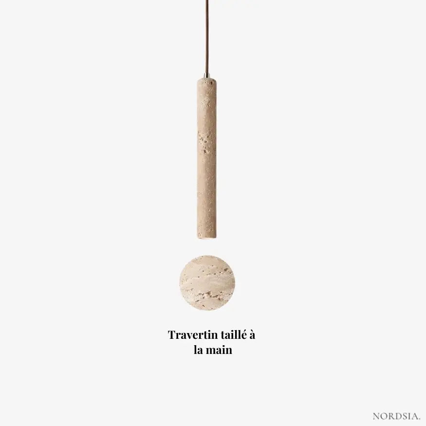 Suspension scandinave épuré en pierre de travertin | Narvik NORDSIA