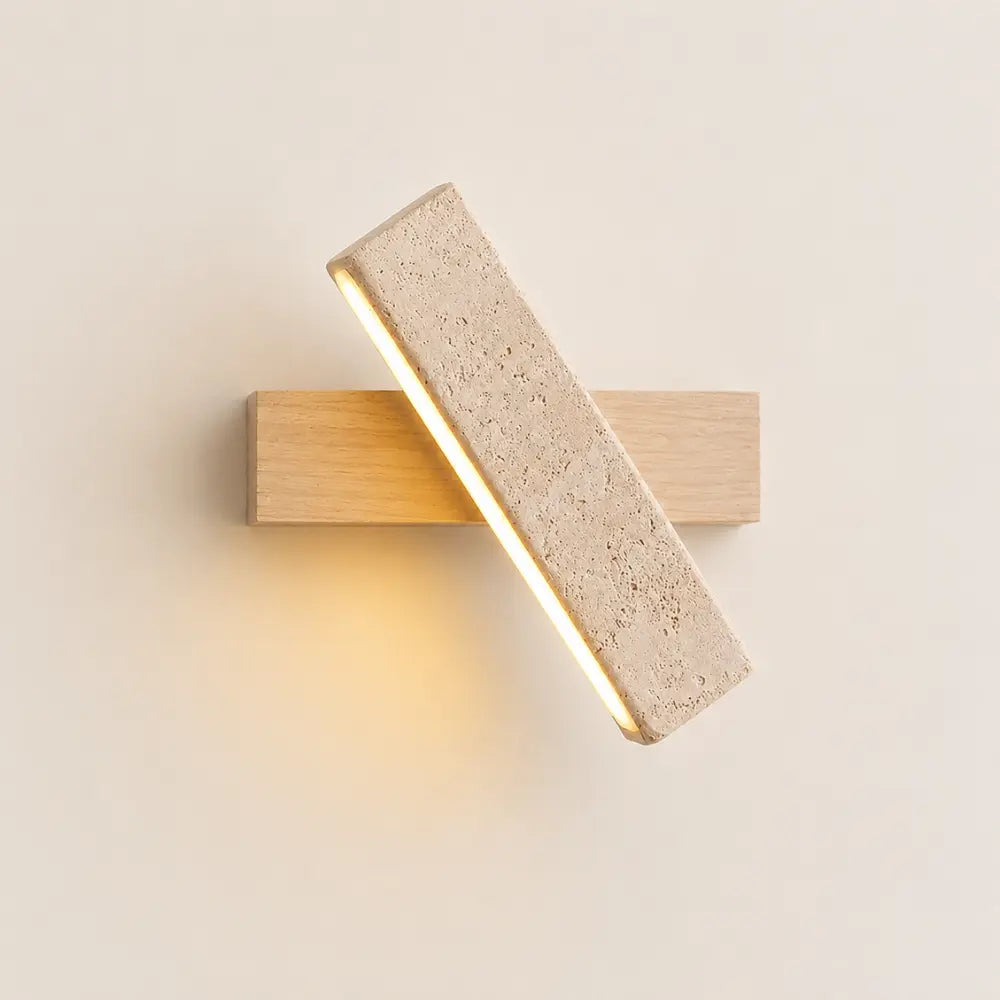 Applique murale Travertin & Bois scandinave | Solveig