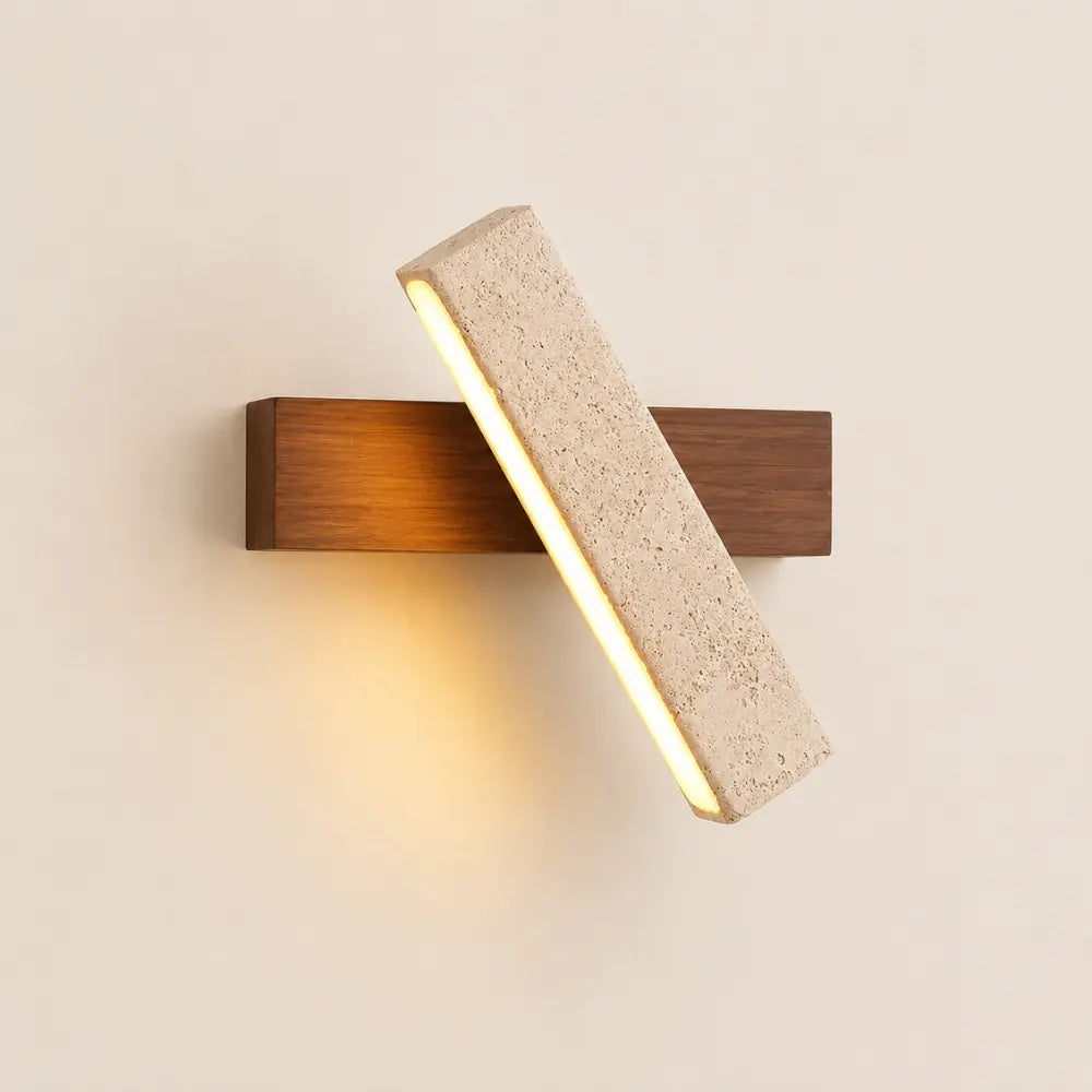 Applique murale Travertin & Bois scandinave | Solveig