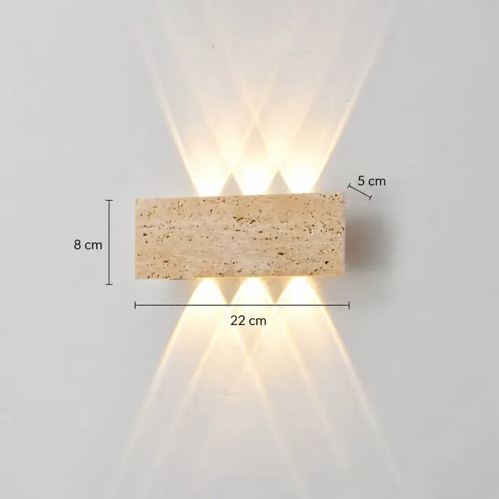 Applique murale Travertin design à LED | Sorell