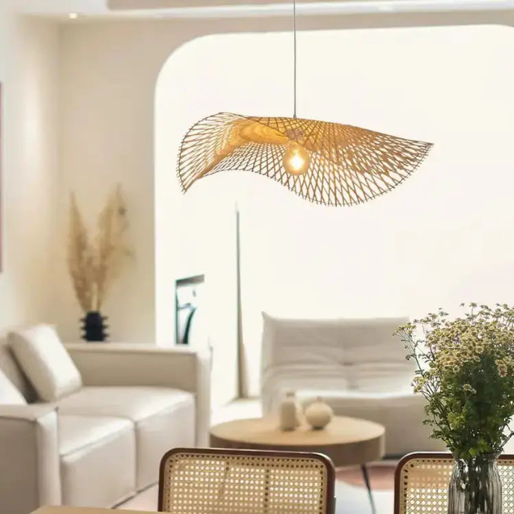 Suspension bambou design aérien Ø 35 cm | Vara NORDSIA