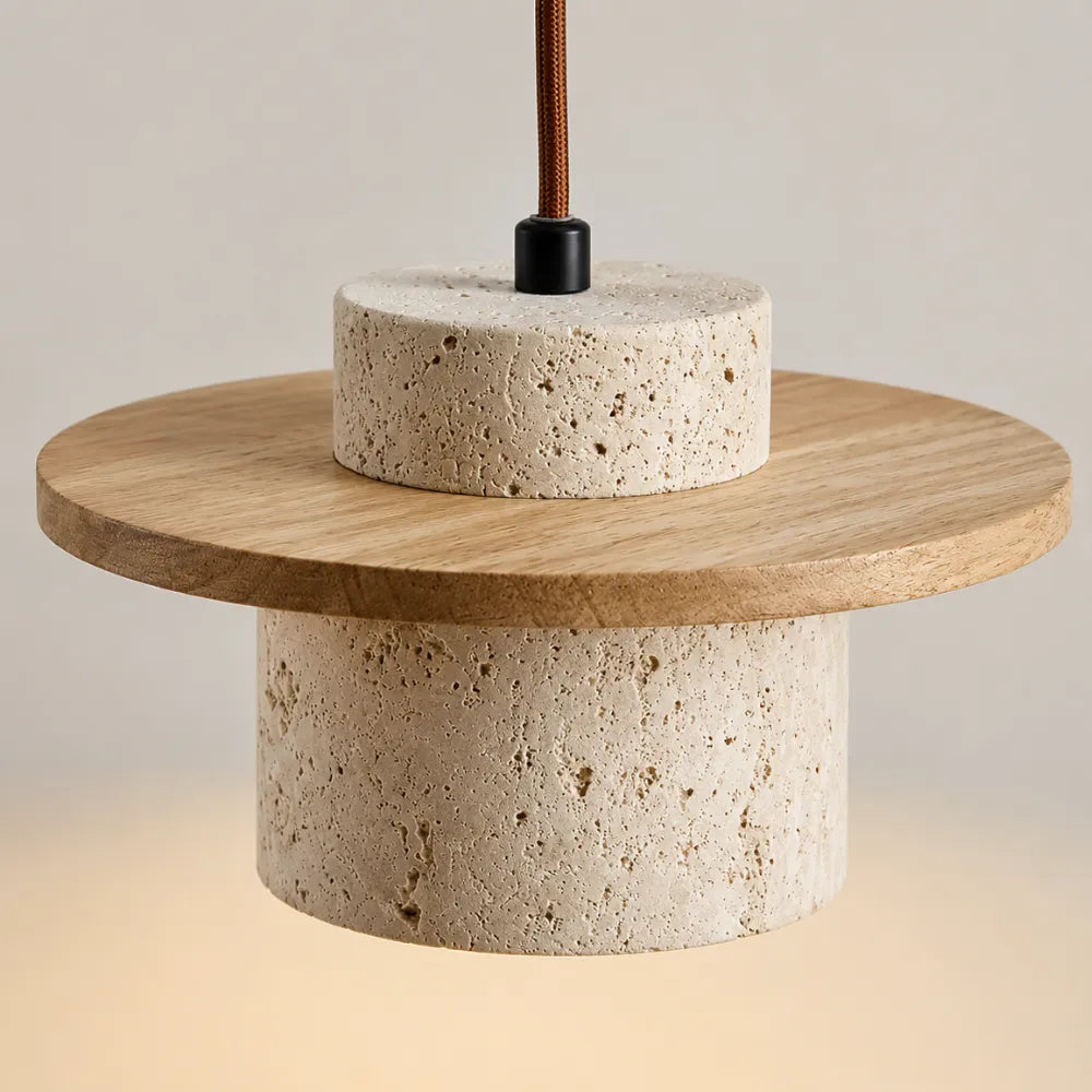 Suspension scandinave en travertin Ø 20 cm | Ålesund