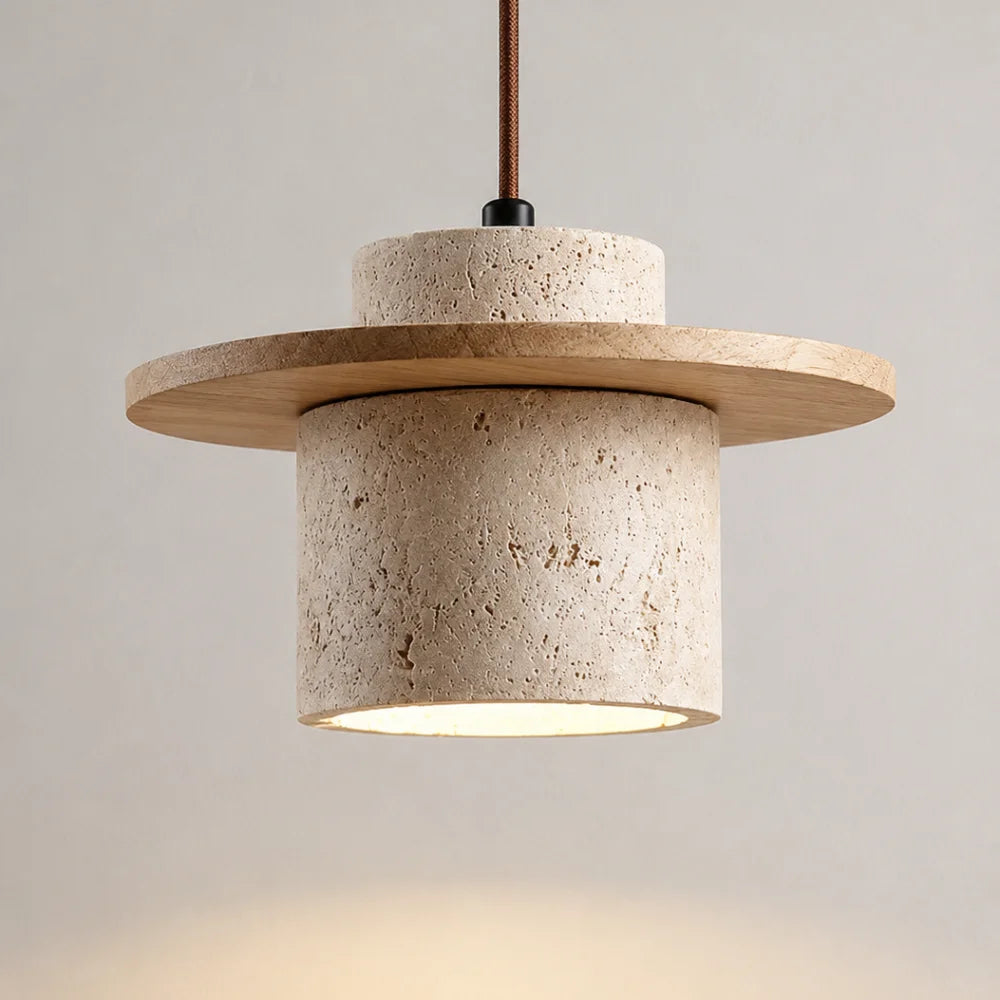 Suspension scandinave en travertin Ø 20 cm | Ålesund