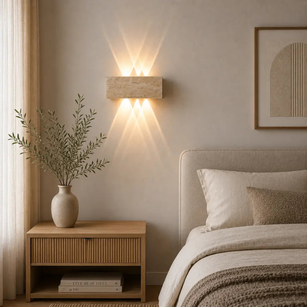Applique murale Travertin design à LED | Sorell
