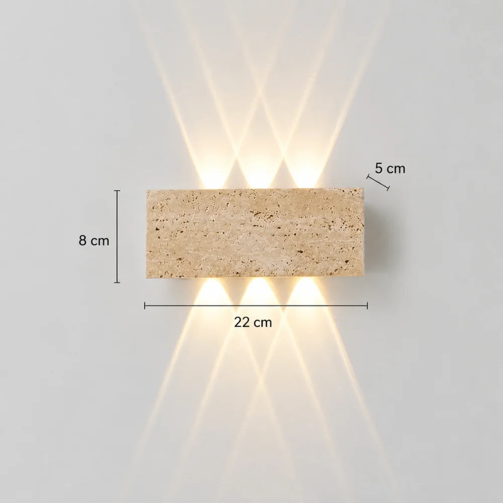 Applique murale Travertin design à LED | Sorell