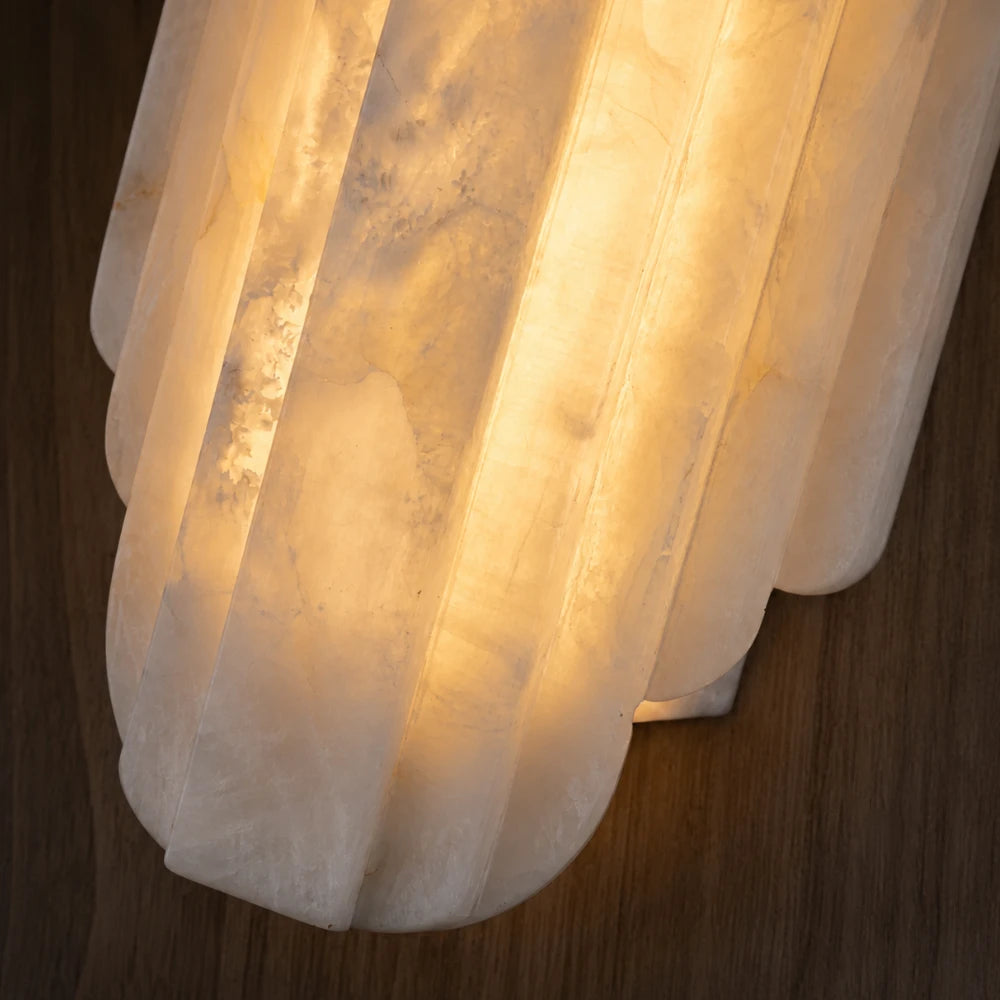 Applique murale en albâtre & LED intégrée | Olyra