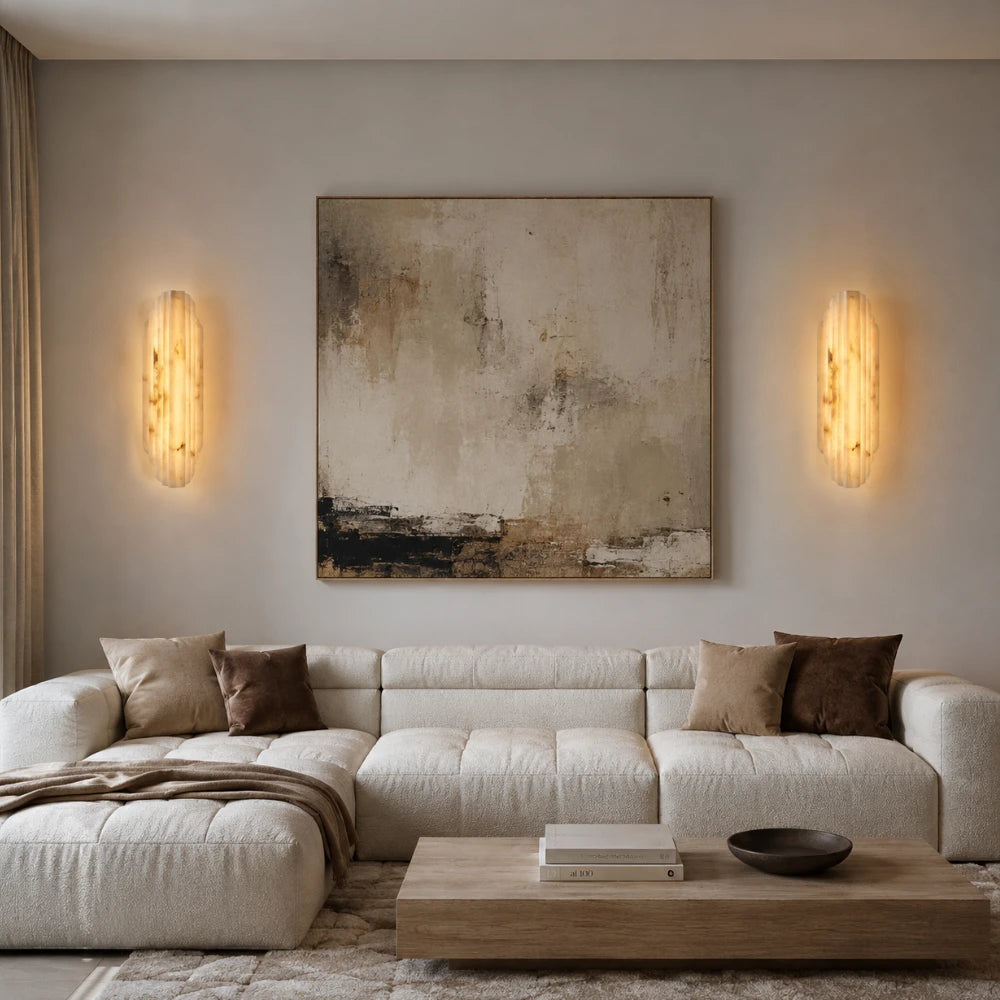 Applique murale en albâtre & LED intégrée | Olyra