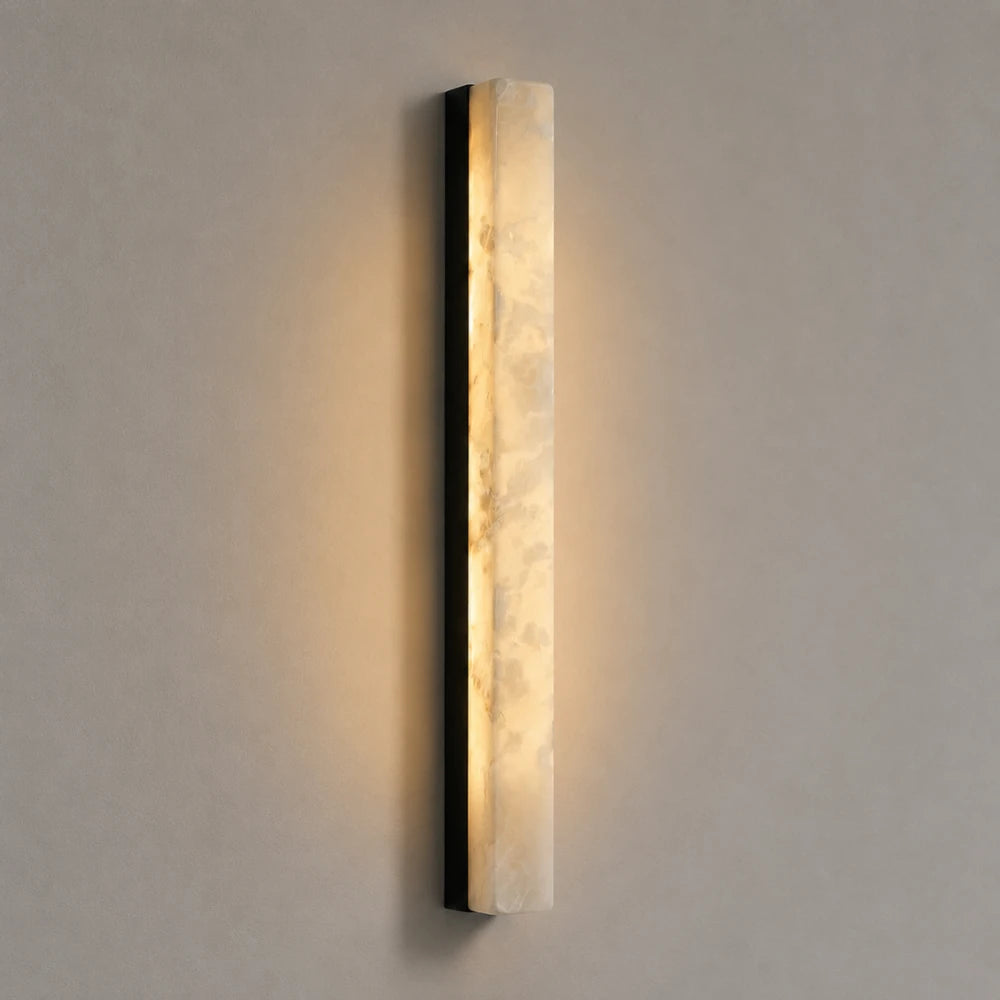 Applique murale en albâtre & laiton | Ayla
