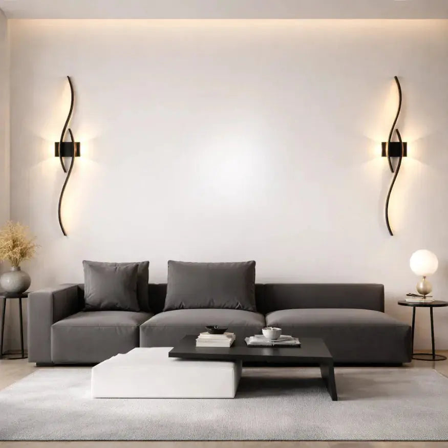 Applique murale LED design moderne noir | Calia NORDSIA