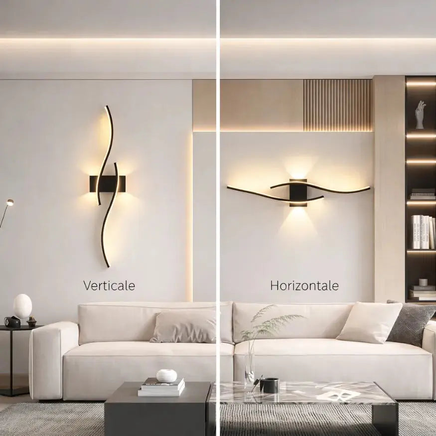 Applique murale LED design moderne noir | Calia NORDSIA