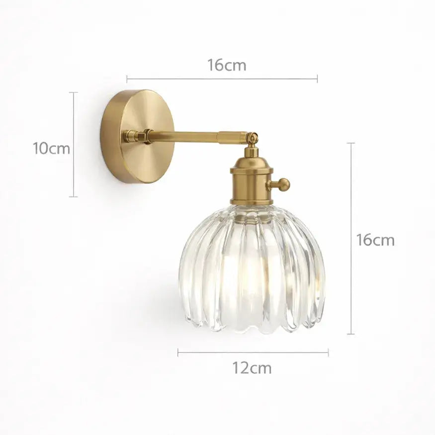 Applique murale design rétro en Verre sculpté | Iver NORDSIA