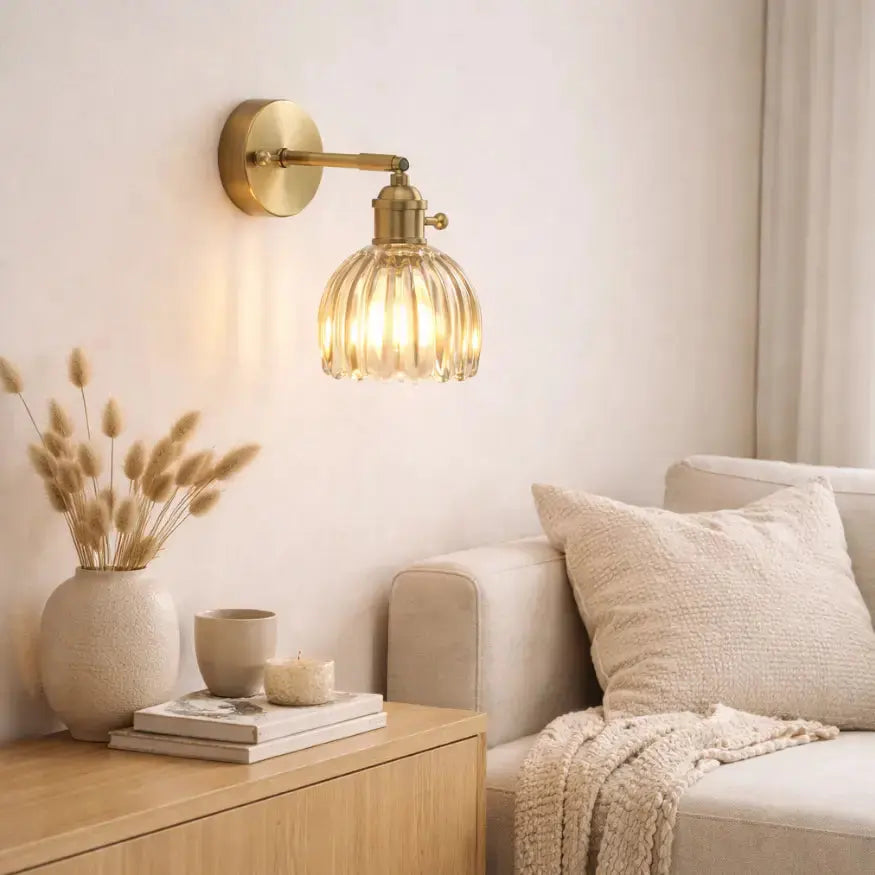 Applique murale design rétro en Verre sculpté | Iver NORDSIA