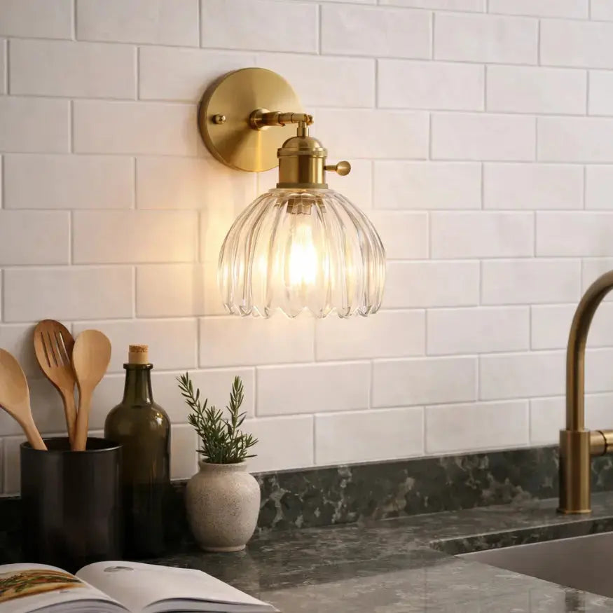 Applique murale design rétro en Verre sculpté | Iver NORDSIA