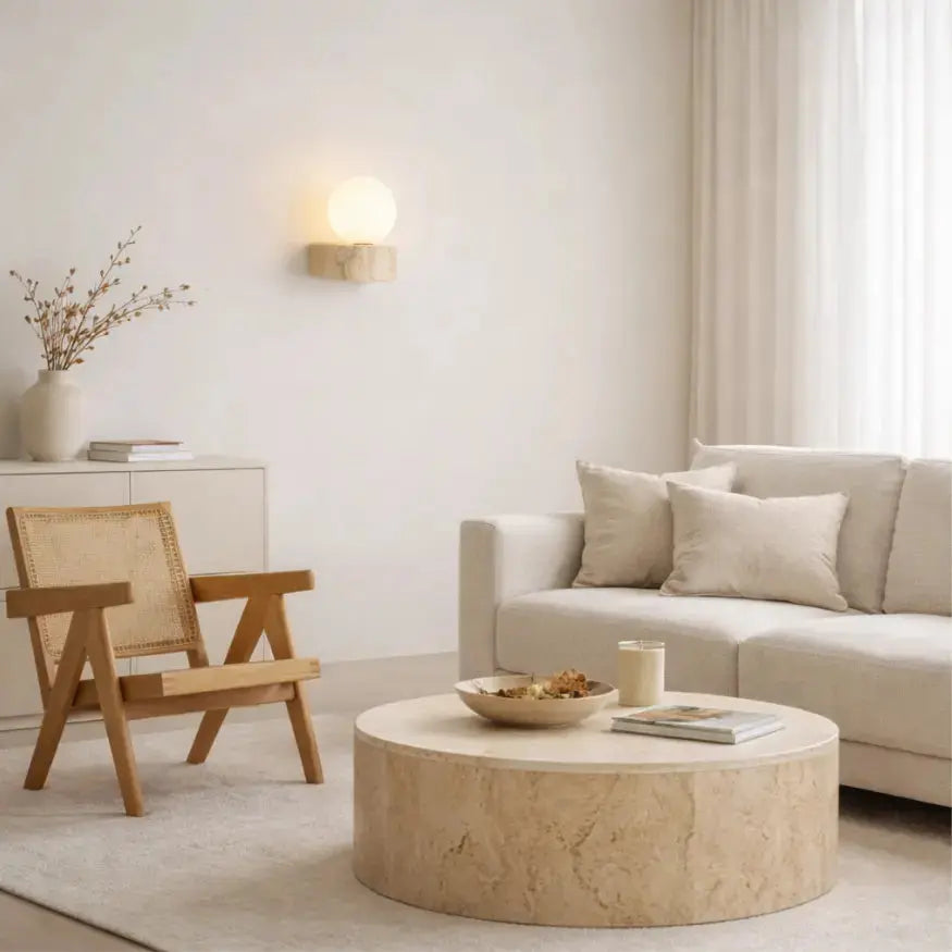 Applique murale en Travertin & Verre | Kael NORDSIA