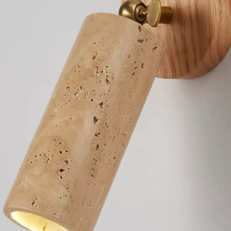 Applique murale en Travertin & Bois | Kiva NORDSIA