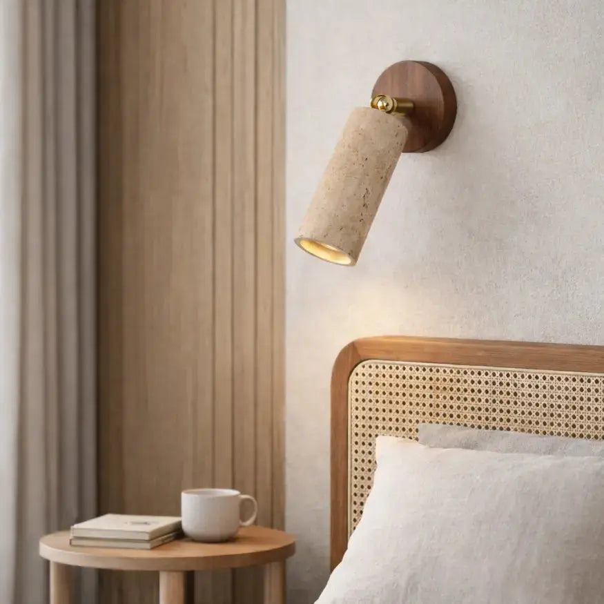 Applique murale en Travertin & Bois | Kiva NORDSIA