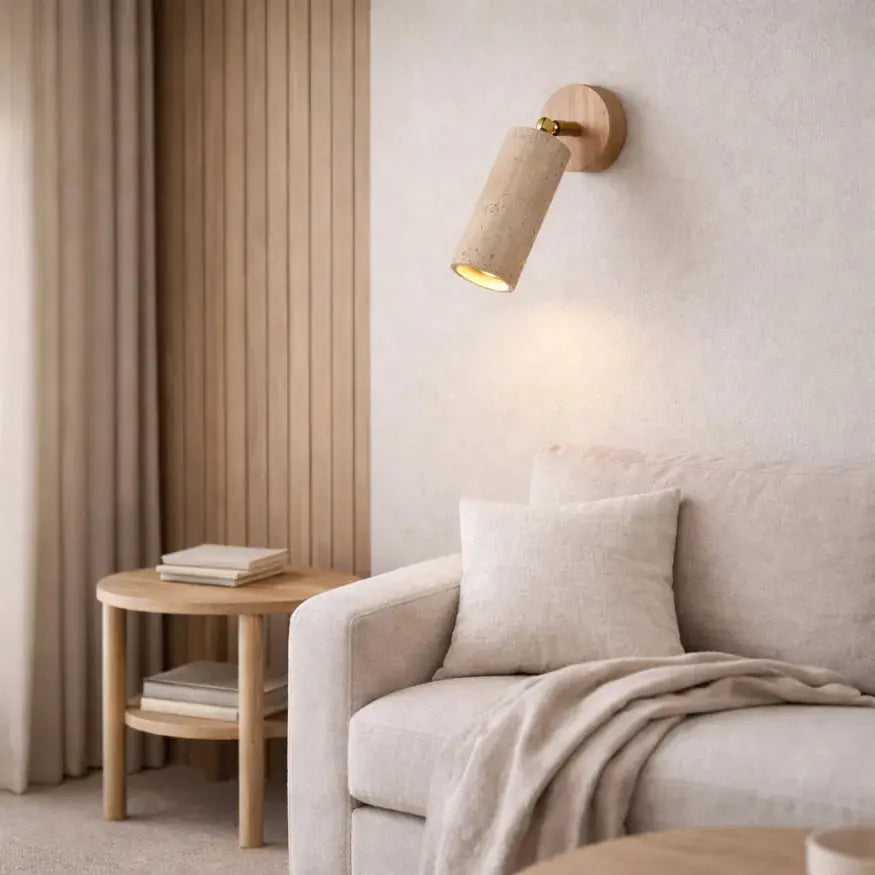 Applique murale en Travertin & Bois | Kiva NORDSIA