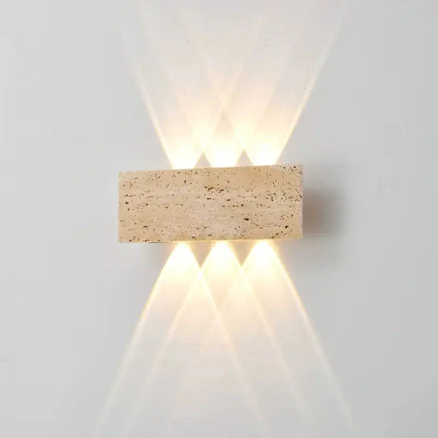Applique murale LED en Pierre naturelle de Travertin | Sorell NORDSIA