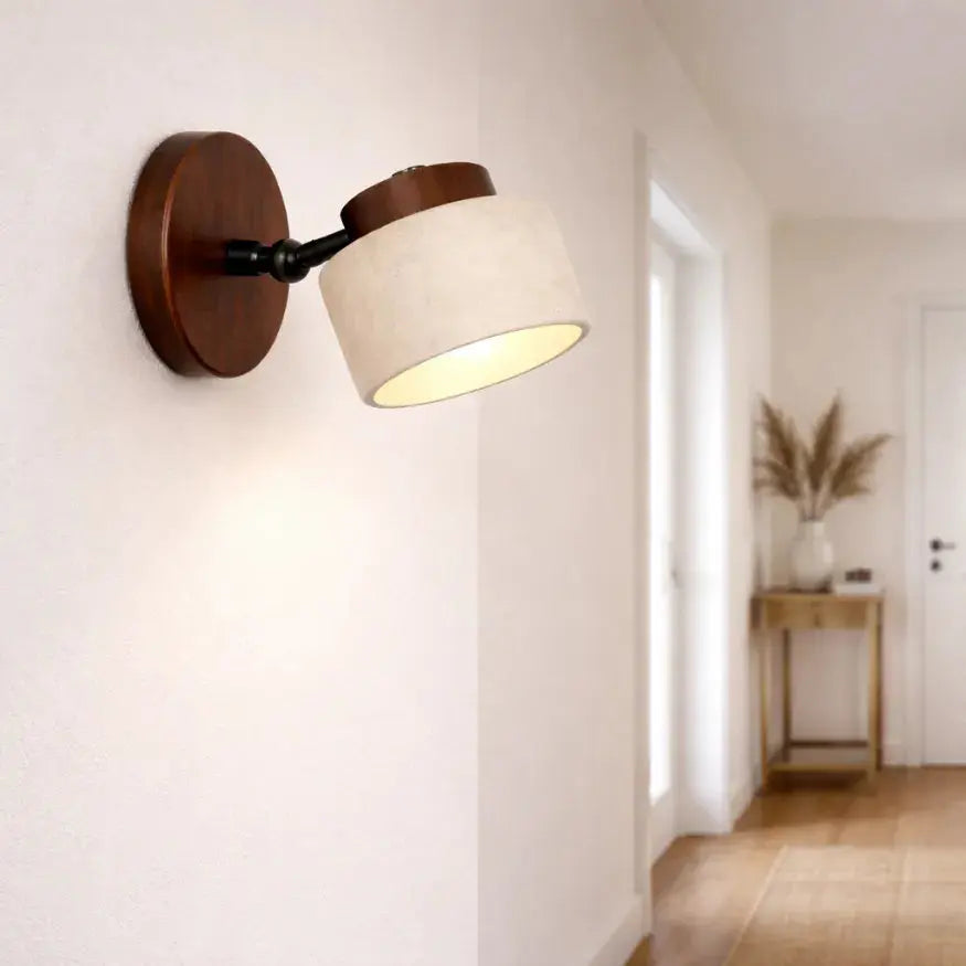 Applique murale orientable en Travertin & Bois | Kiven NORDSIA