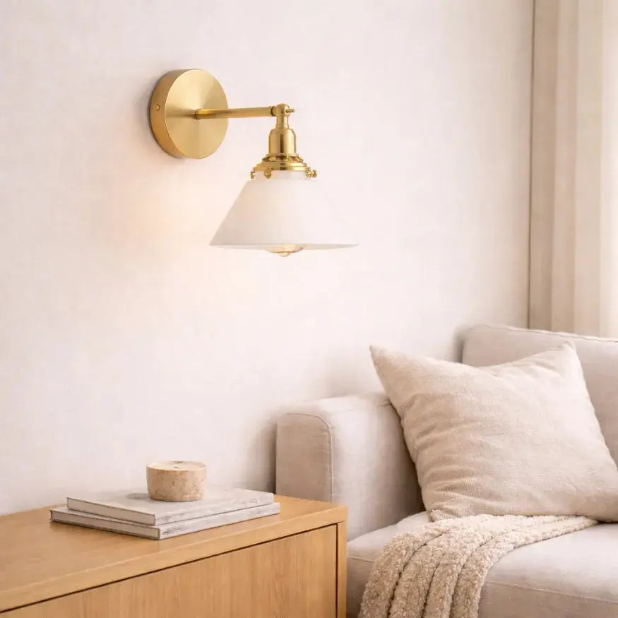 Applique murale vintage en Verre blanc | Rovin NORDSIA