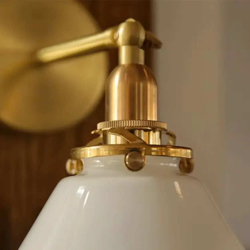 Applique murale vintage en Verre blanc | Rovin NORDSIA