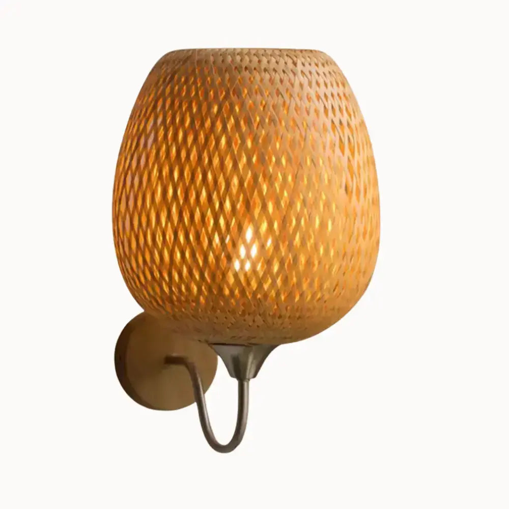 Applique murale bambou naturel Ø 25 cm | Arvin NORDSIA