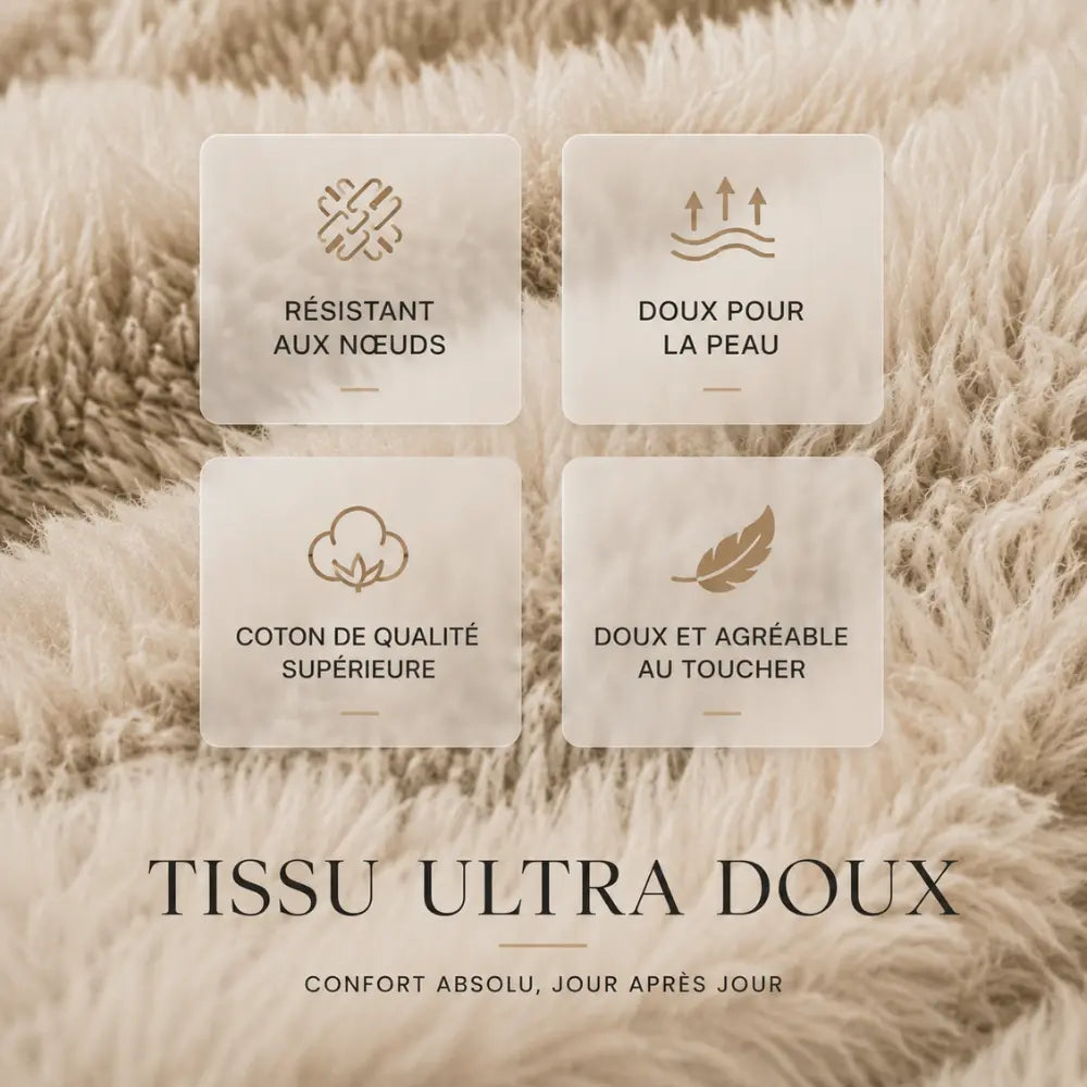 Canapé scandinave lounge en tissu peluche | ORSEN