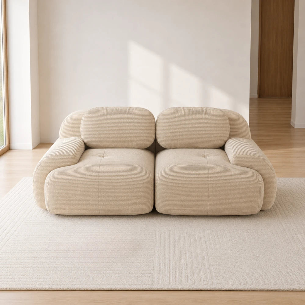 Canapé scandinave en tissu côtelé | Liva