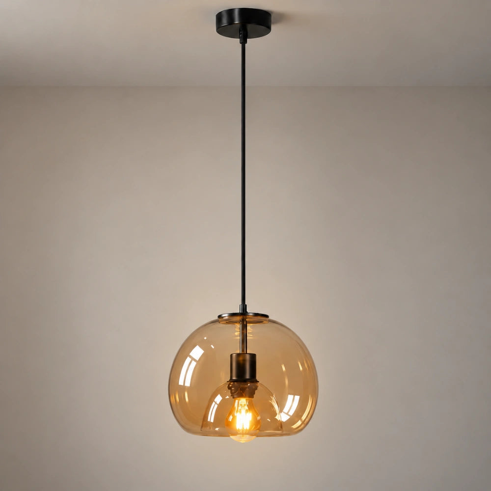 Suspension verre fumé | Elina