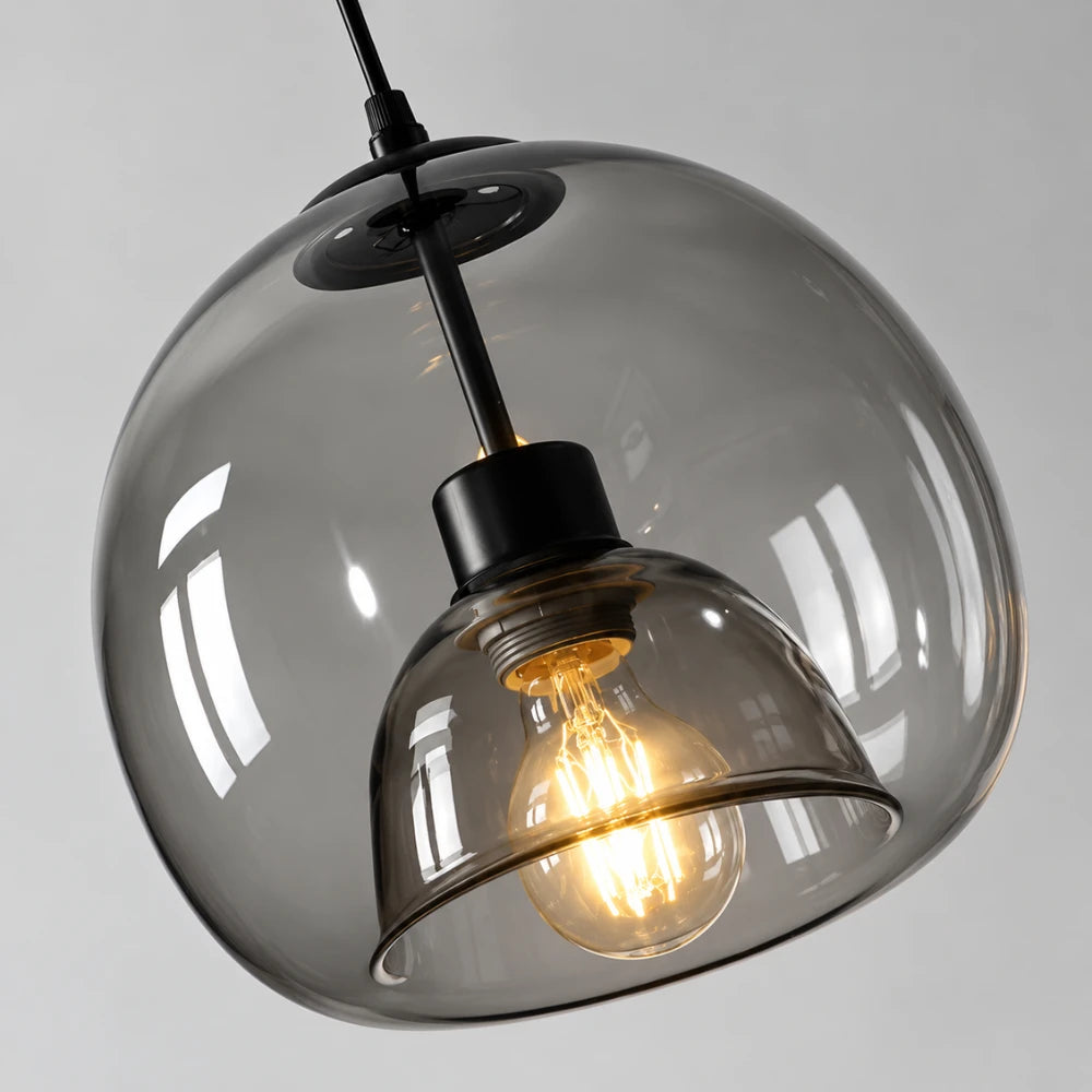 Suspension verre fumé | Elina