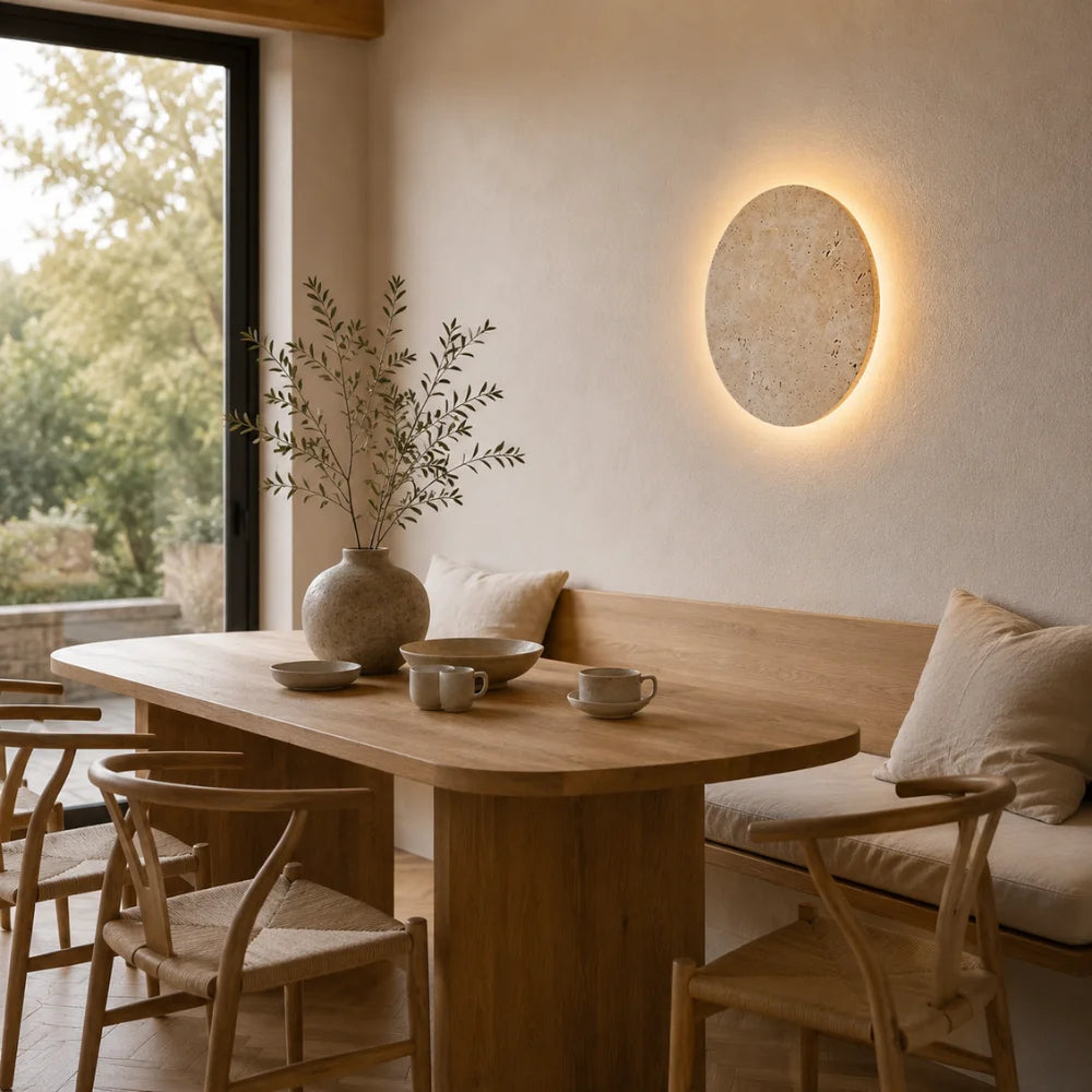 Applique murale LED travertin | Fosenavåg