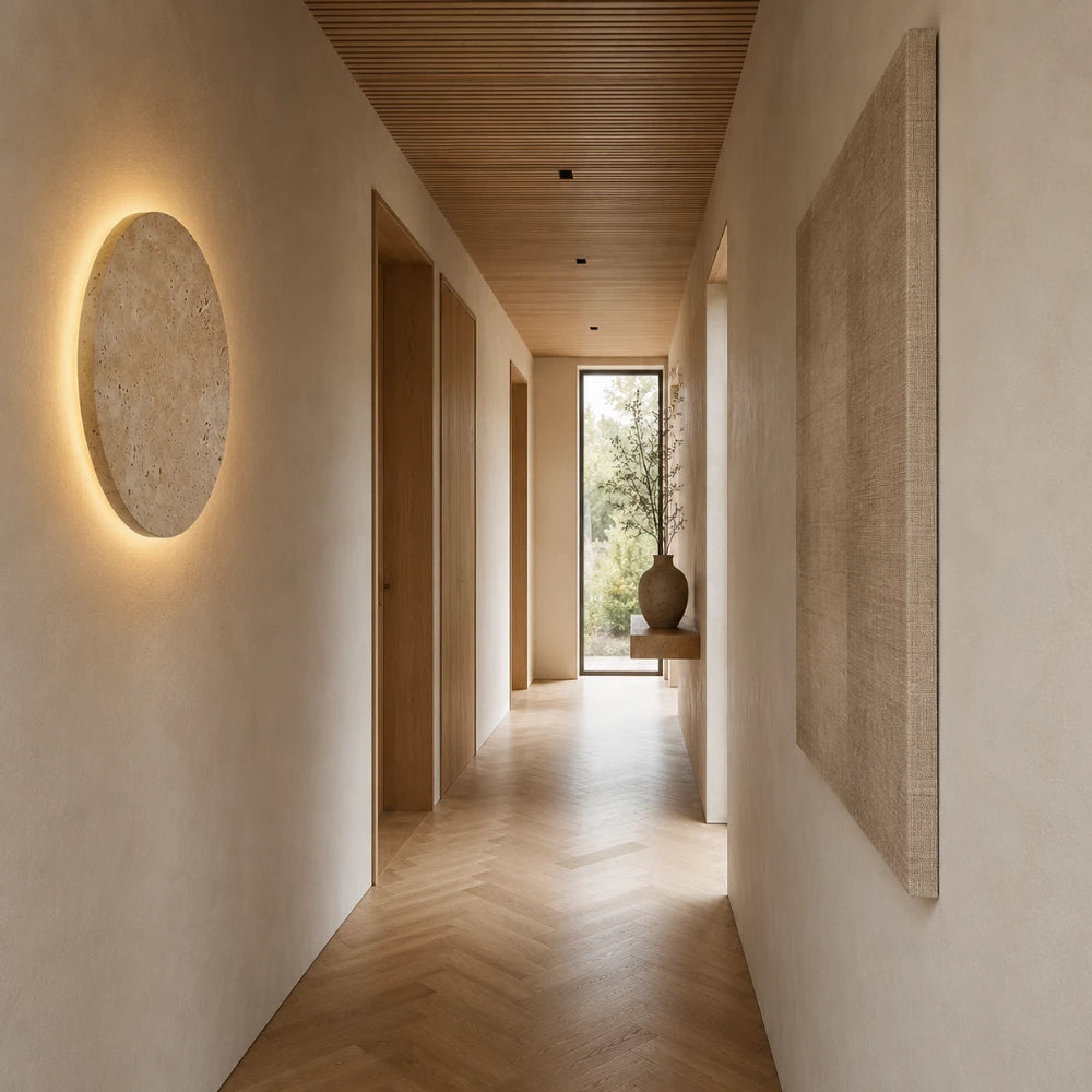 Applique murale LED travertin | Fosenavåg