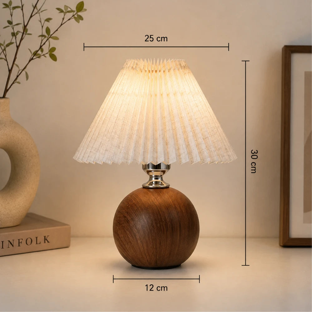 Lampe à poser bois & tissu  | Aeris