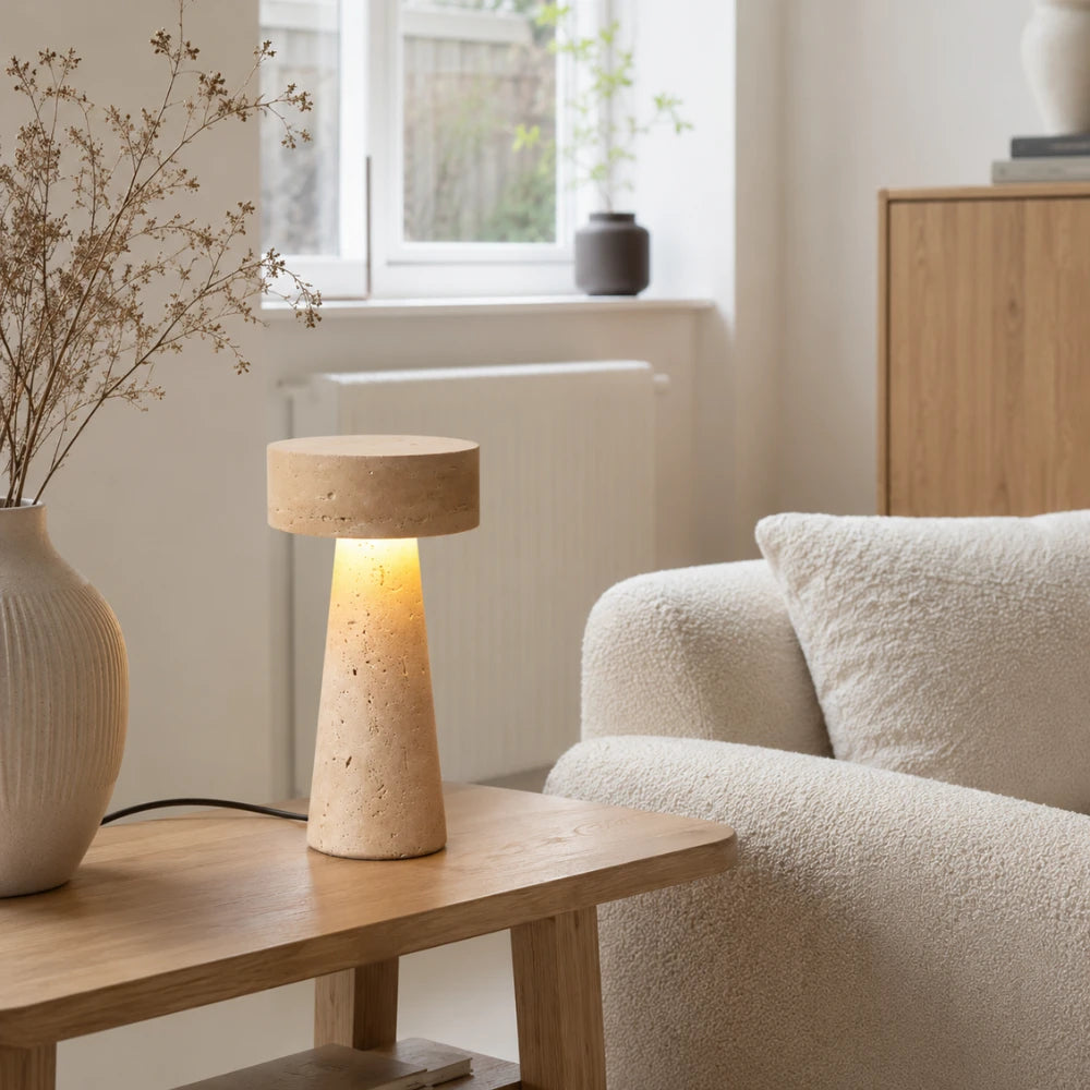 Lampe à poser travertin | Neri