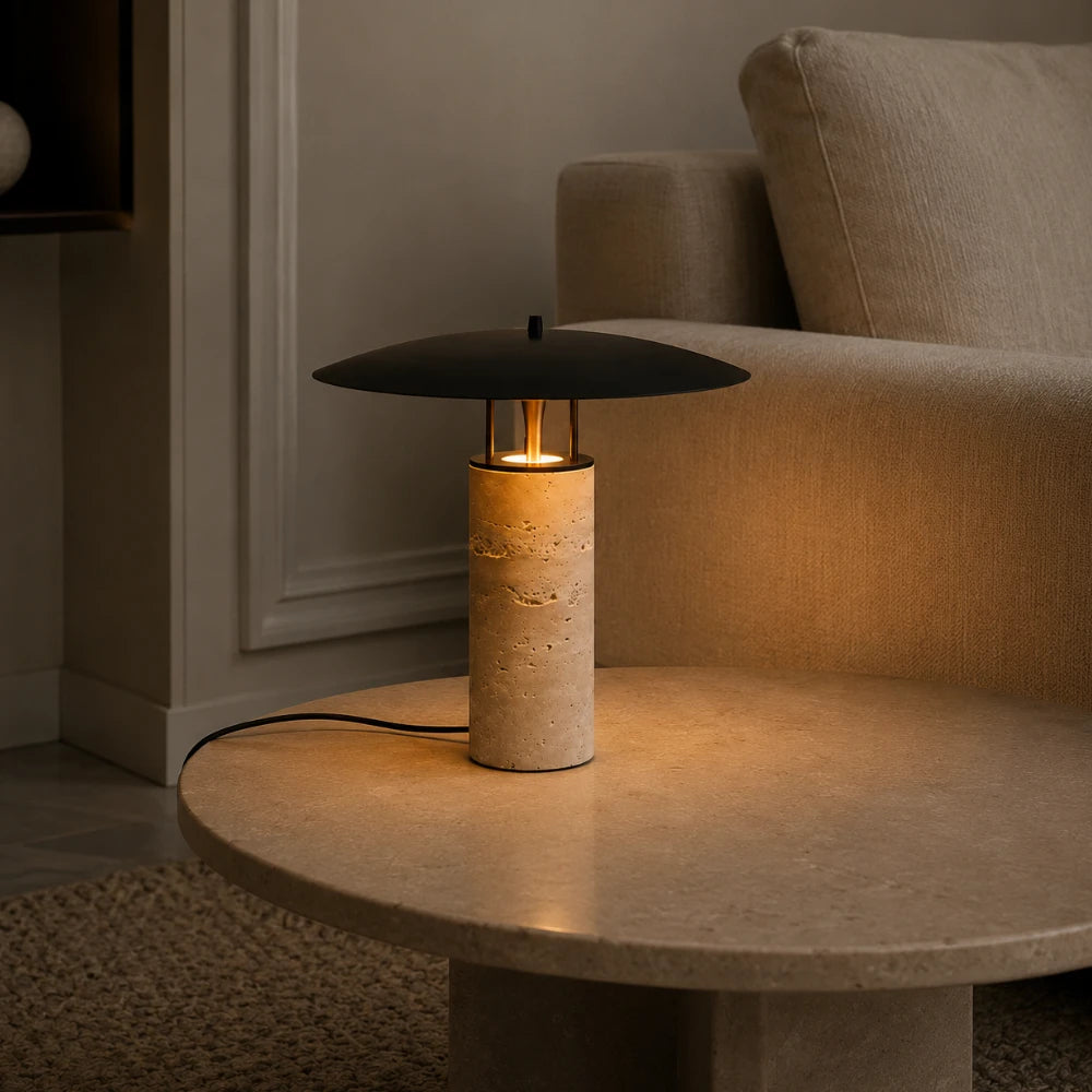 Lampe à poser travertin | Noma