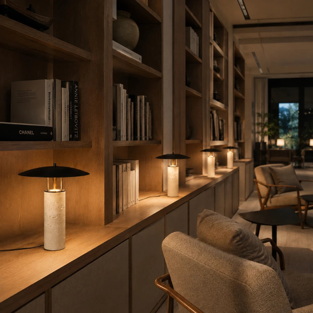 Lampe à poser travertin | Noma