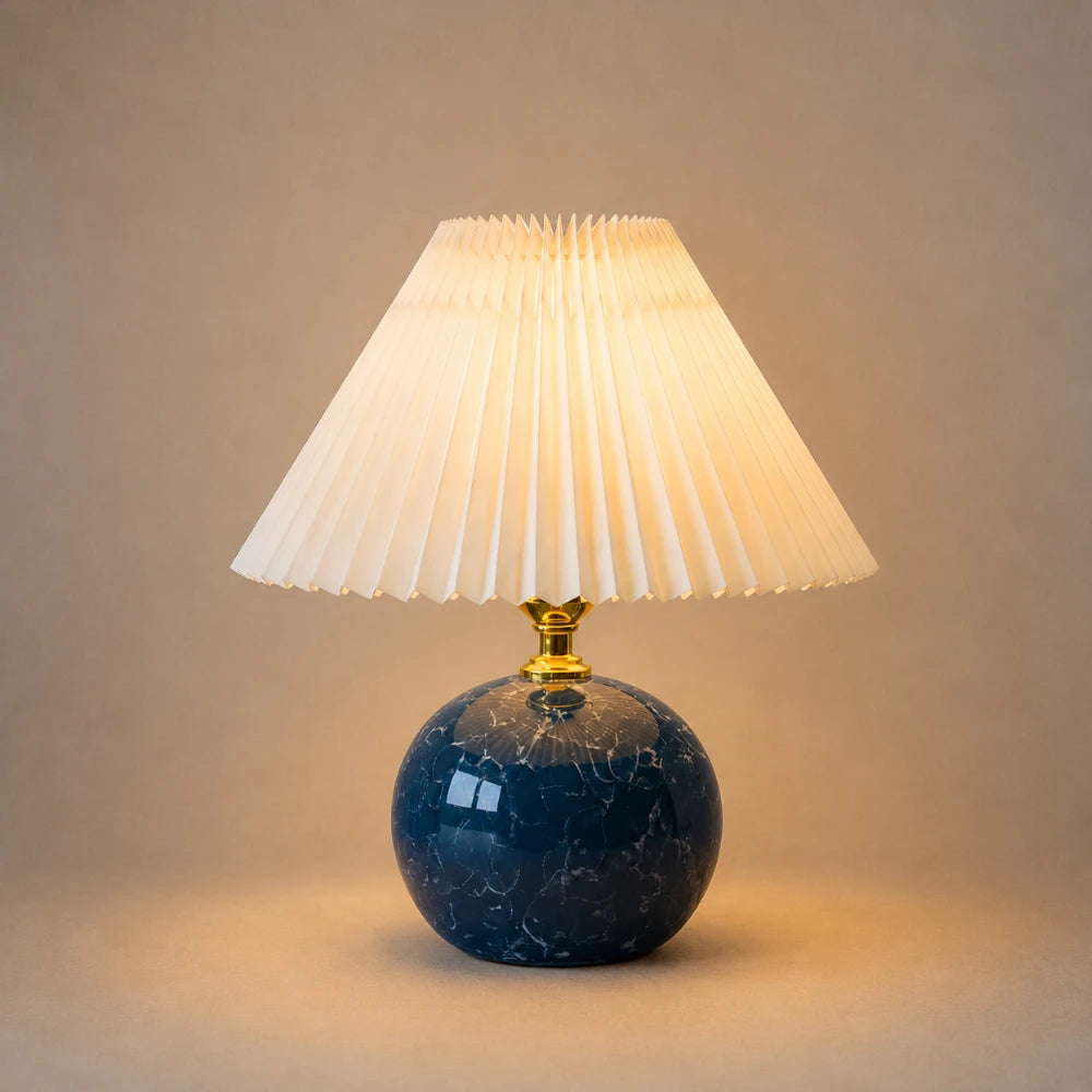 Lampe à poser céramique & tissu | Norvyn