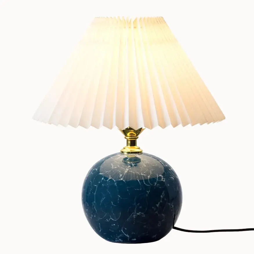 Lampe de chevet en Céramique & Tissu plissé | Norvyn NORDSIA
