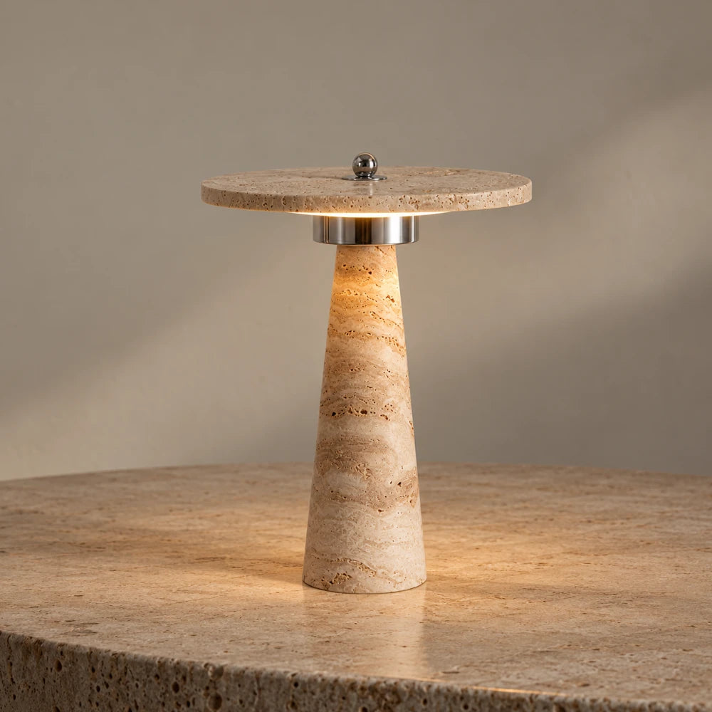 Lampe à poser travertin | Oren