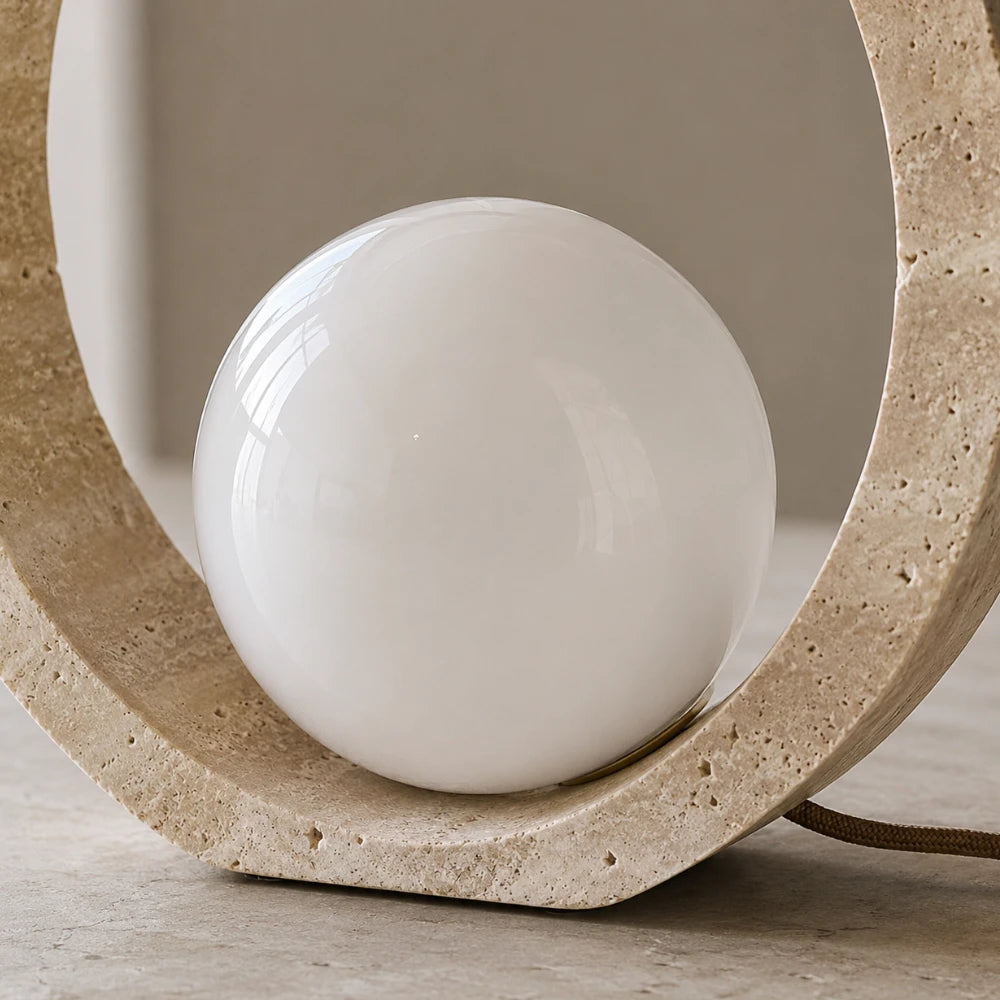 Lampe à poser travertin | Oria