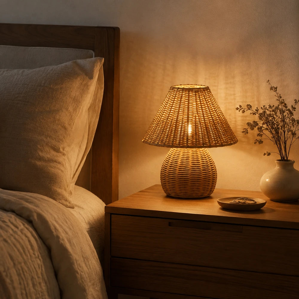 Lampe à poser bambou tressé | Yuna