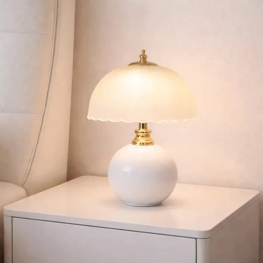 Lampe de chevet vintage en Céramique & Verre | Elvane NORDSIA