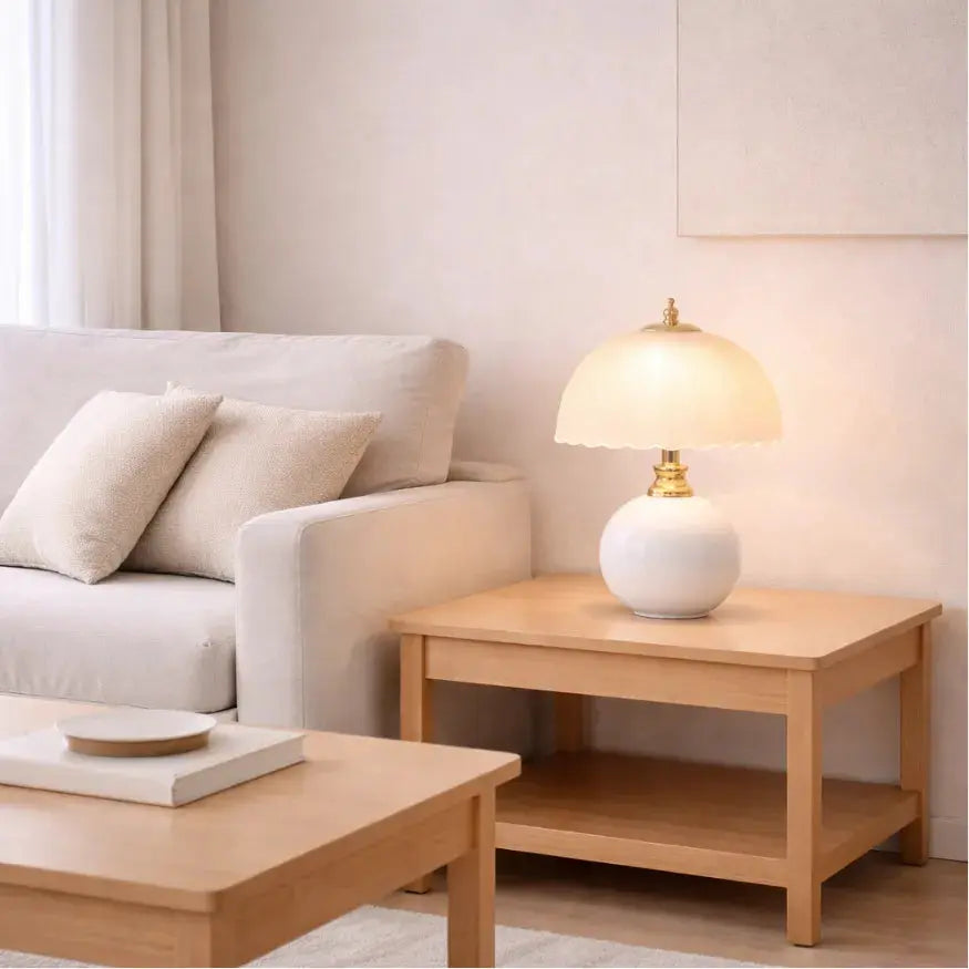 Lampe de chevet vintage en Céramique & Verre | Elvane NORDSIA