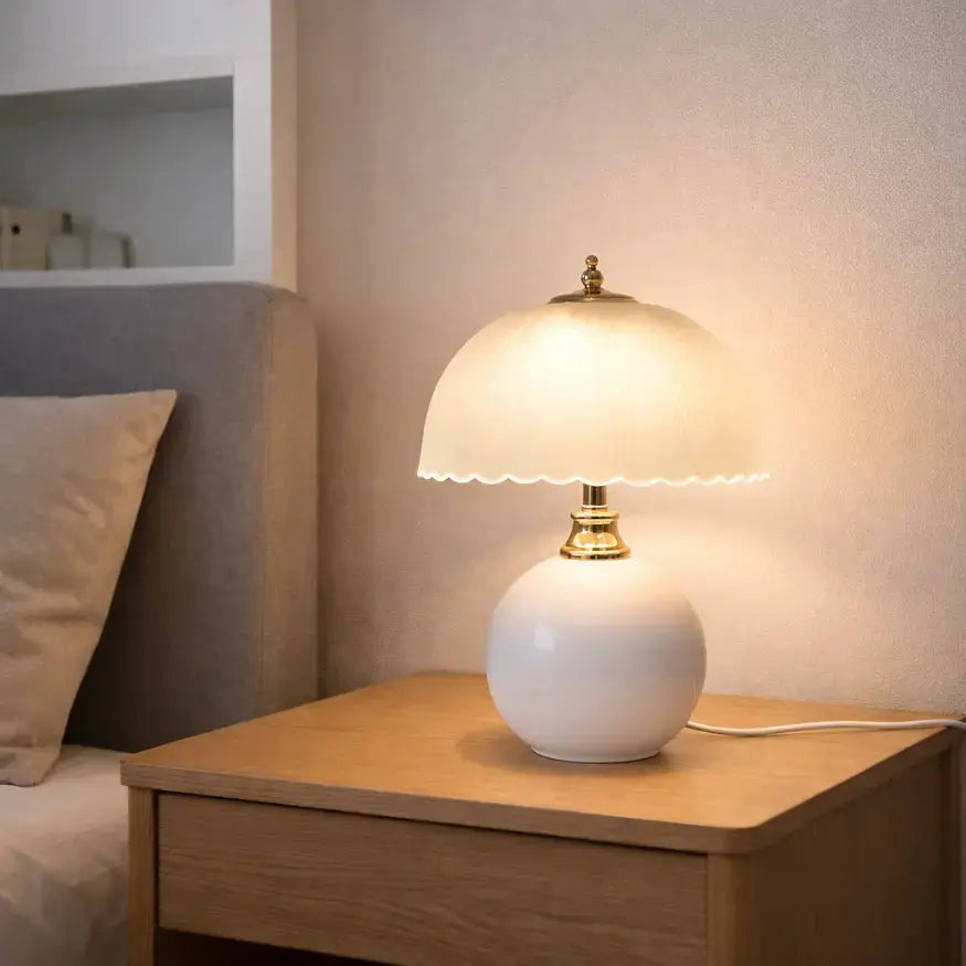 Lampe de chevet vintage en Céramique & Verre | Elvane NORDSIA