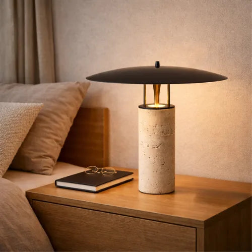Lampe de chevet en Travertin | Noma