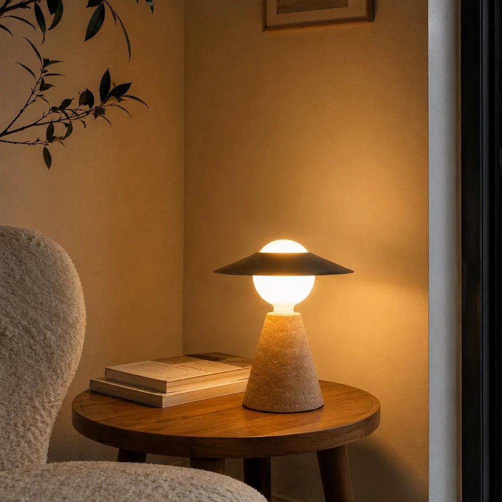 Lampe à poser travertin | Aili