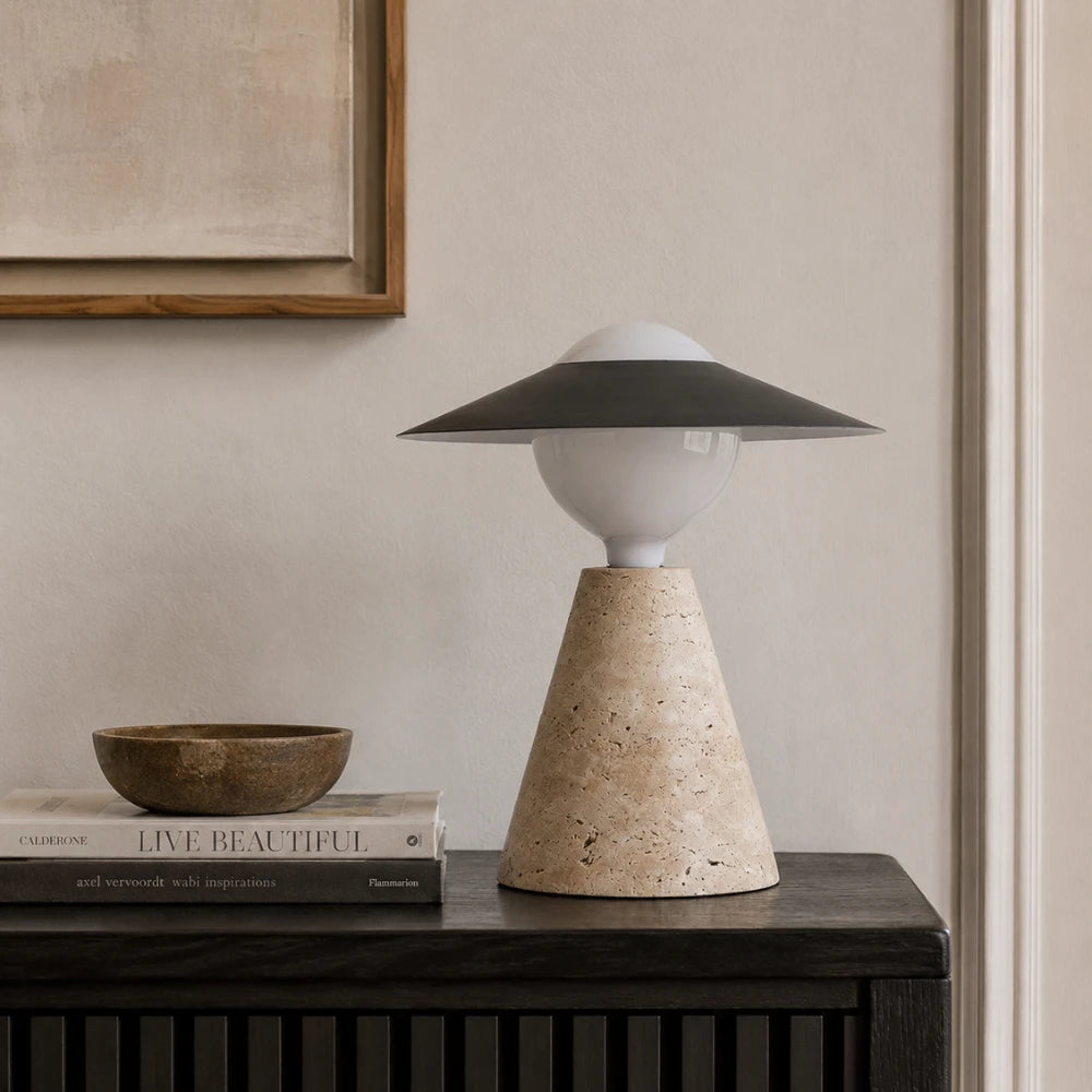 Lampe à poser travertin | Aili