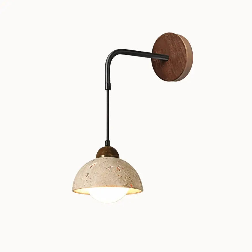 Applique murale en Travertin & Bois | Porva NORDSIA